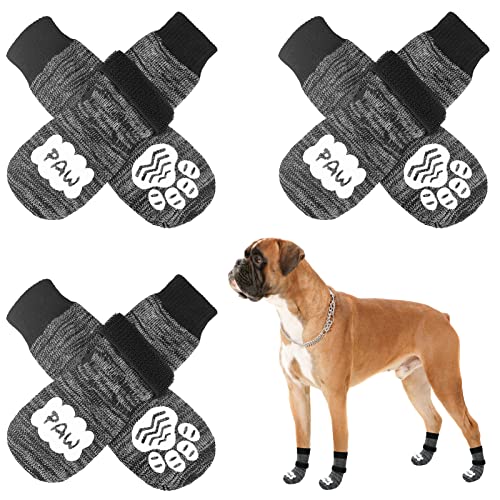 BEAUTYZOO Rutschfeste Hundesocken für kleine, mittelgroße und große Hunde mit Griffen auf Hartholzbodenschutz, doppelseitiger Pfotenschutz, um ein Lecken für Mädchen oder Jungen zu verhindern von BEAUTYZOO