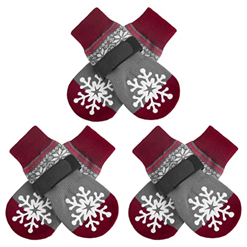 BEAUTYZOO Rutschfeste Weihnachtssocken für den Winter, mit Griffen, Traktionskontrolle für kleine, mittelgroße und große Hunde, rutschfest, doppelseitig, Haustierpfotenschutz für Hartholzböden, BEAUTYZOO Rutschfeste Weihnachtssocken für den Winter, mit Griffen, Traktionskontrolle für kleine, mittelgroße und große Hunde, rutschfest, doppelseitig, Haustierpfotenschutz für Hartholzböden, von BEAUTYZOO