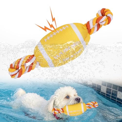 BEAUTYZOO Schwimmendes Hundespielzeug für kleine/mittelgroße Hunde – langlebiges kaubeständiges Quietschendes Wasser-Hundespielzeug mit Seil, interaktives Apportieren & Tauziehen, Sommerschwimmen BEAUTYZOO Schwimmendes Hundespielzeug für kleine/mittelgroße Hunde – langlebiges kaubeständiges Quietschendes Wasser-Hundespielzeug mit Seil, interaktives Apportieren & Tauziehen, Sommerschwimmen von BEAUTYZOO
