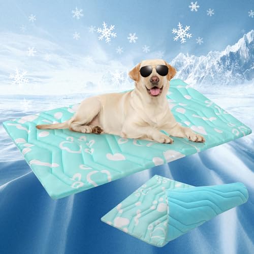 BEAUTYZOO Kühlmatte für Hunde, extragroß, wendbar, selbstkühlende Matte für Hunde, dicke Haustier-Eiskühlmatte, Decke für Sommerhütte, Sofa, Bett, Boden, Autositz, maschinenwaschbar und faltbar, 150 x BEAUTYZOO Kühlmatte für Hunde, extragroß, wendbar, selbstkühlende Matte für Hunde, dicke Haustier-Eiskühlmatte, Decke für Sommerhütte, Sofa, Bett, Boden, Autositz, maschinenwaschbar und faltbar, 150 x von BEAUTYZOO