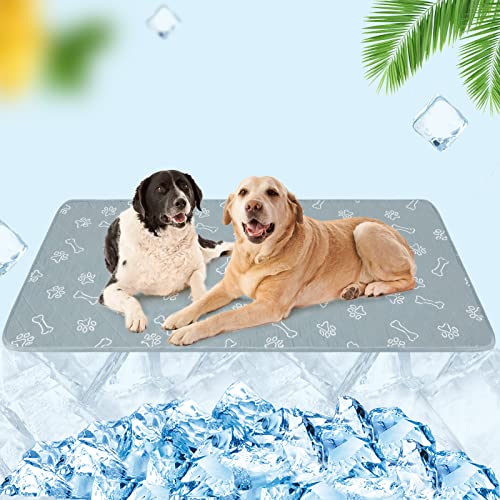 BEAUTYZOO Verbesserte selbstkühlende Hundematte aus Eisseide für kleine, mittelgroße und große Hunde, wiederverwendbar, für den Sommer, saugfähige, rutschfeste Kühlmatte für Zwinger, Kisten und Betten BEAUTYZOO Verbesserte selbstkühlende Hundematte aus Eisseide für kleine, mittelgroße und große Hunde, wiederverwendbar, für den Sommer, saugfähige, rutschfeste Kühlmatte für Zwinger, Kisten und Betten von BEAUTYZOO