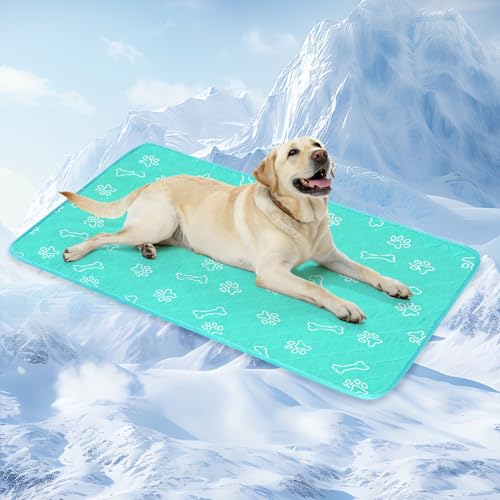 BEAUTYZOO Verbesserte selbstkühlende Hundematte aus Eisseide für kleine, mittelgroße und große Hunde – wiederverwendbare Trainingspad für den Sommer, saugfähige, rutschfeste Kühlmatte für Zwinger BEAUTYZOO Verbesserte selbstkühlende Hundematte aus Eisseide für kleine, mittelgroße und große Hunde – wiederverwendbare Trainingspad für den Sommer, saugfähige, rutschfeste Kühlmatte für Zwinger von BEAUTYZOO