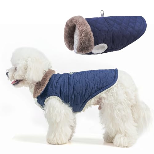 BEAUTYZOO Winter-Hundemantel mit integriertem Geschirr, warme Welpenjacke, gepolstert, Fleece, kaltes Wetter, winddicht, wasserdicht, Schneejacke, Kleidung, Blau, Größe XS BEAUTYZOO Winter-Hundemantel mit integriertem Geschirr, warme Welpenjacke, gepolstert, Fleece, kaltes Wetter, winddicht, wasserdicht, Schneejacke, Kleidung, Blau, Größe XS von BEAUTYZOO