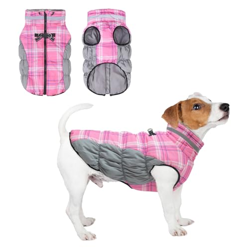 BEAUTYZOO Wintermantel mit Geschirr für kleine, mittelgroße und große Hunde, warme Jacke, Schneeanzug für kaltes Wetter, winddicht, dicke Fleece-Weste, Rollkragen, Welpen, Haustierkleidung, Rosa BEAUTYZOO Wintermantel mit Geschirr für kleine, mittelgroße und große Hunde, warme Jacke, Schneeanzug für kaltes Wetter, winddicht, dicke Fleece-Weste, Rollkragen, Welpen, Haustierkleidung, Rosa von BEAUTYZOO