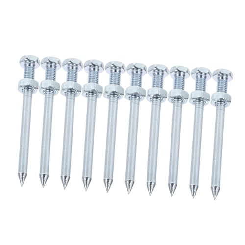 BEBEMOKO 10 Stück Rasenspitzen Rasenbelüfterspieß Rasenbelüfter Spikes Hochleistungsspikes Heringe Für Belüfterschuhe Hofwerkzeuge Rasenschuhe Mit Spikes Grasspitzenschuhe Metall Silver BEBEMOKO 10 Stück Rasenspitzen Rasenbelüfterspieß Rasenbelüfter Spikes Hochleistungsspikes Heringe Für Belüfterschuhe Hofwerkzeuge Rasenschuhe Mit Spikes Grasspitzenschuhe Metall Silver von BEBEMOKO