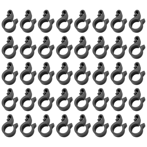 BEBEMOKO 100St Tropfbewässerungsrohrschelle Wasserschlauch Tropfschlauch gartenwerkzeuge Garten wergzeug schlauchaufsatz Gartenrohrschellen Klemme für Bewässerungsschlauch Plastik Black von BEBEMOKO