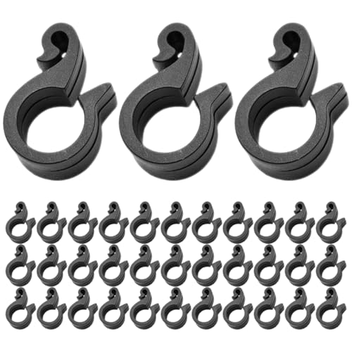 BEBEMOKO 100st Tropfbewässerungsrohrschelle Pflanzenfutterspender Tropfen Wasser Tropfbewässerungssystem Gartenschlauchtrommel Garten Tropfschlauch Gartenschlauchaufroller Black Plastik von BEBEMOKO