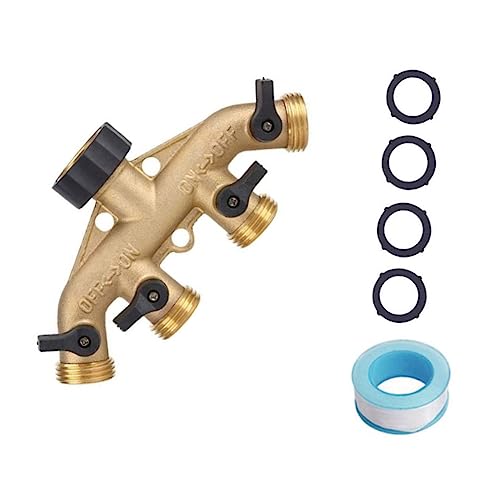 BEBEMOKO 1Satz Gartenschlauch Verteiler Messing Adapter mit Zuverlässiger Dichtwirkung Kompatibel mit Standard Wasserhähnen für Gartenbewässerung und Haushalt BEBEMOKO 1Satz Gartenschlauch Verteiler Messing Adapter mit Zuverlässiger Dichtwirkung Kompatibel mit Standard Wasserhähnen für Gartenbewässerung und Haushalt von BEBEMOKO