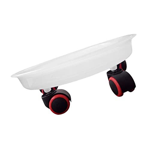 BEBEMOKO 1Stück Roller mit Drehbaren Rädern Pflanzenschale mit Stabilem Weiße S Cl für Innen und Außenbereich von BEBEMOKO