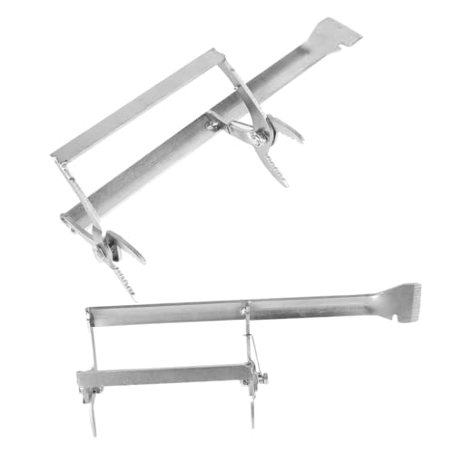 BEBEMOKO 2 Stück Teiliges Beekeeping Frame Lifter mit Integriertem Schaber Langlebiges Metallwerkzeug für Imker Bienenfreundliches Design zur Honigwabenentnahme Vielseitig Einsetzbar für von BEBEMOKO