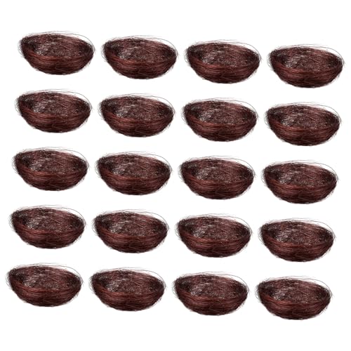BEBEMOKO 2 Sets Vogelnester Simulation Gewebtes Fadennest Natürliches Nest-Aussehen Bequemer Ruheplatz Für Vögel 10 Stück * 2 BEBEMOKO 2 Sets Vogelnester Simulation Gewebtes Fadennest Natürliches Nest-Aussehen Bequemer Ruheplatz Für Vögel 10 Stück * 2 von BEBEMOKO