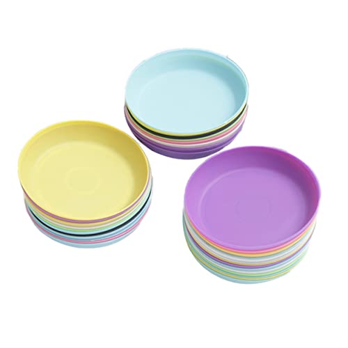 BEBEMOKO 20 Stücke Runde Kunststoff Untersetzer für Sukkulenten Pflanztöpfe Blumentopf Tablett zum Schutz von Oberflächen Wassertablett für Garten und Balkon Robust und Sonnenbeständig von BEBEMOKO