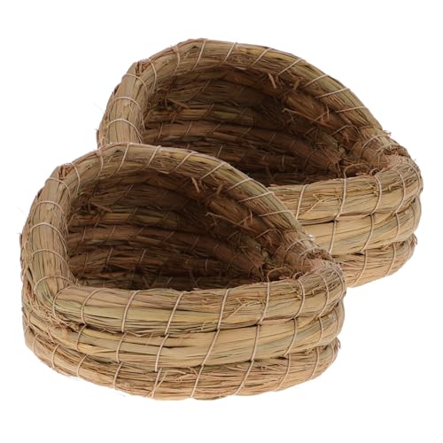 BEBEMOKO Cozy Huhn Legenest Stroh Geflochtene Vogelzuchtbox für Vögel Hühnerhaus von BEBEMOKO