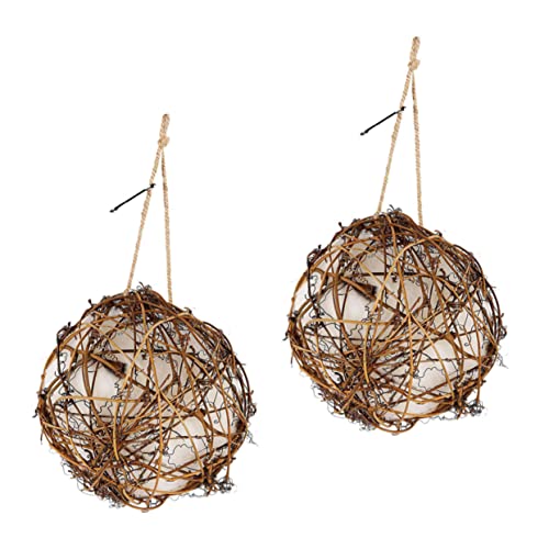 BEBEMOKO Vogel Nistkasten 2st Vogelnestmaterial Kugeln Aus Vogelmaterial Papageienspielzeug Vogel-Rattan-Spielzeug Papageiennest Kolibri-Nest Im Freien Vogelhäuschen Für Den Außenbereich Baumwolle BEBEMOKO Vogel Nistkasten 2st Vogelnestmaterial Kugeln Aus Vogelmaterial Papageienspielzeug Vogel-Rattan-Spielzeug Papageiennest Kolibri-Nest Im Freien Vogelhäuschen Für Den Außenbereich Baumwolle von BEBEMOKO