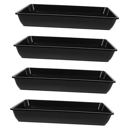 BEBEMOKO Pflanzenschalen 4 Stück Pflanzenuntersetzer Stabile Tropfschalen Für Gartentöpfe Wasserablauf Für Zimmerpflanzen Schwarz von BEBEMOKO