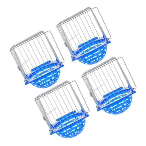 BEBEMOKO 4 Stück Stilvolle Kokosnuss Vogelnest Brutkasten für Finken Sittich Wellensittich Optimale Schlüpfbedingungen Modernes Design Komfortable Bruterei für Vögel von BEBEMOKO