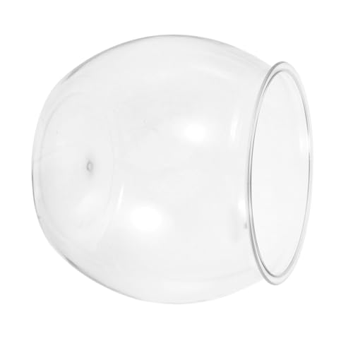 BEBEMOKO Aquarium-Terrarium-Behälter, Anzuchtgläser, Hydrokultur-Topf, rund, flach, klare Knospenvasen, Aquarium, Hydrokultur-Blumentopf, Aquarium, transparent von BEBEMOKO