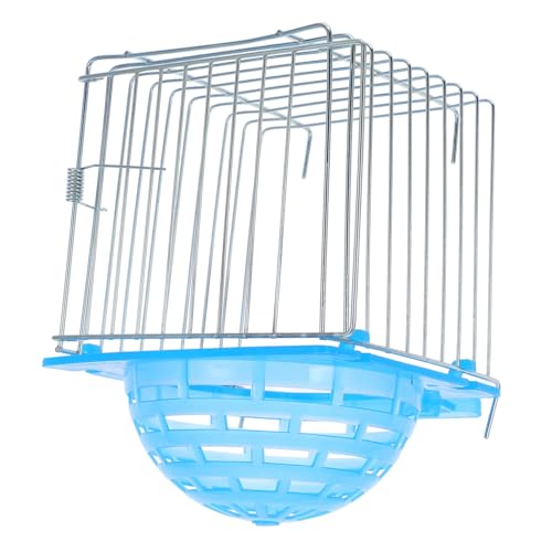 BEBEMOKO Box Vogelnest Vogelnest Vogelkäfig Zuchtkäfige für Kanarienvögel Vogelhäuser Sittichnest für Käfignest für Sittiche Vogelnest für Käfig Sittich Käfig Zubehör Blau Metall von BEBEMOKO