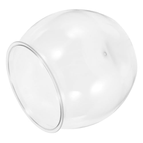 BEBEMOKO Rundes Kunststoff-Fischschale, unzerbrechlich, dekoratives Aquarium für Zuhause, Büro, stilvoller Desktop-Pflanzentopf, einfache Pflege, ästhetisches Aussehen, langlebiges Haustiermaterial von BEBEMOKO