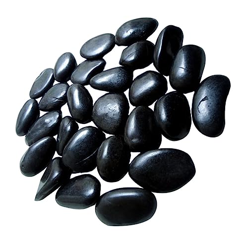 BEBEMOKO Aquarium-Dekorationen 1 Set Natürliche Schwarze Kieselsteine Flusssteine Dekorative Felsen Für Landschaftssteine Dekorative Gartensteine von BEBEMOKO
