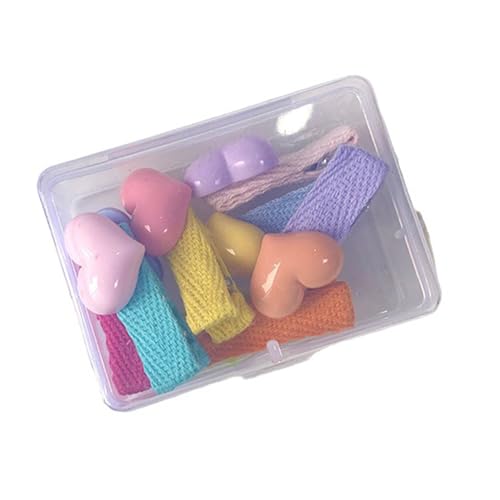 BEBIKR LoveHearts Haarspange für Haustiere, niedlich, Seitenclip, Bonbonfarben, Haarspange für Katzen, Hunde, koreanischer Kopfschmuck, Tierhaar-Accessoire für Mode, 10 Stück von BEBIKR