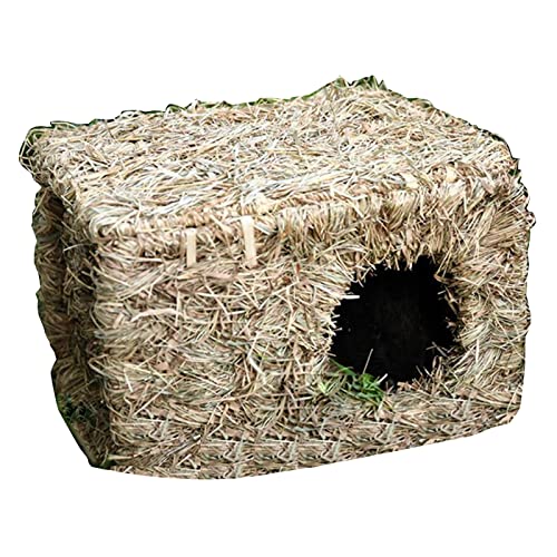 Gras-Tunnel, gewebtes Haus für Kleintiere, Hamsternest, Kauspielzeug für Junior, zum Ausruhen und Spielen, Hamstergrashaus von BEBIKR