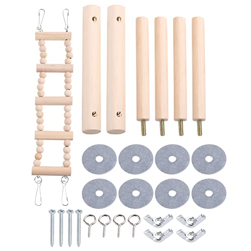 Vogel-Sitzstangen aus Holz, Spielzeug für Papageien, Schaukel, Kletterleiter, Sittich, Spielzeug Vogel-Sitzstangen aus Holz, Spielzeug für Papageien, Schaukel, Kletterleiter, Sittich, Spielzeug von BEBIKR