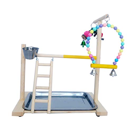 Vogelsitzstange aus Holz, für Papageien, interaktives Spielzeug, Käfigdekoration, Vogelständer Vogelsitzstange aus Holz, für Papageien, interaktives Spielzeug, Käfigdekoration, Vogelständer von BEBIKR