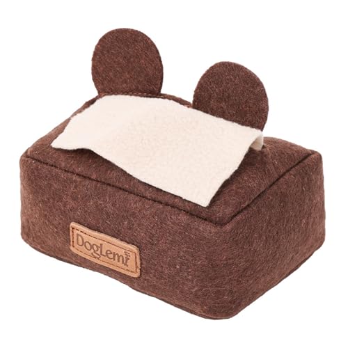 BECHANMIG Hunde-Puzzle-Spielzeug, Anreicherungsspielzeug für Schnüffelstimulation, interaktive Hunde-Serviettenbox, Plüschspielzeug für kleine, mittelgroße Hunde, Braun BECHANMIG Hunde-Puzzle-Spielzeug, Anreicherungsspielzeug für Schnüffelstimulation, interaktive Hunde-Serviettenbox, Plüschspielzeug für kleine, mittelgroße Hunde, Braun von BECHANMIG