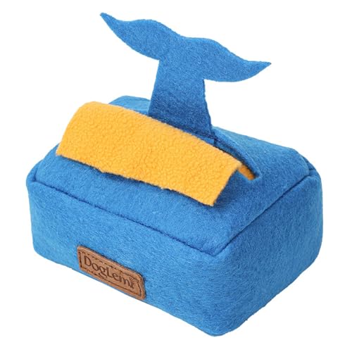 BECHANMIG Hunde-Puzzle-Spielzeug, Anreicherungsspielzeug für Schnüffelstimulation, interaktive Serviettenbox, Plüschspielzeug für kleine, mittelgroße Hunde, Blau BECHANMIG Hunde-Puzzle-Spielzeug, Anreicherungsspielzeug für Schnüffelstimulation, interaktive Serviettenbox, Plüschspielzeug für kleine, mittelgroße Hunde, Blau von BECHANMIG
