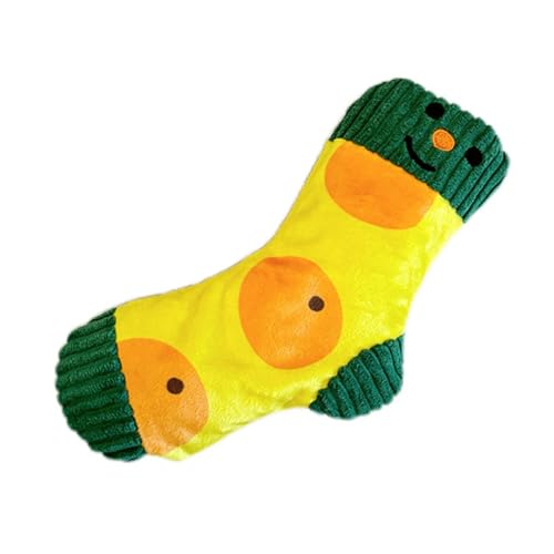 BECHANMIG Quietschendes Hundespielzeug, interaktives Plüschspielzeug für Zahngesundheit, niedliche Socken für kleine und mittelgroße Hunde zum Kauen, Orange BECHANMIG Quietschendes Hundespielzeug, interaktives Plüschspielzeug für Zahngesundheit, niedliche Socken für kleine und mittelgroße Hunde zum Kauen, Orange von BECHANMIG
