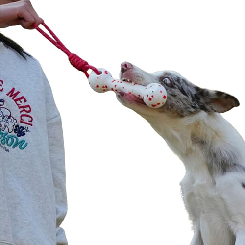 BECHANMIG Seilspielzeug für Hunde, Zahnreinigung, Kauspielzeug für Hunde, Zerrspielzeug für Langeweile, Rot-Rope BECHANMIG Seilspielzeug für Hunde, Zahnreinigung, Kauspielzeug für Hunde, Zerrspielzeug für Langeweile, Rot-Rope von BECHANMIG