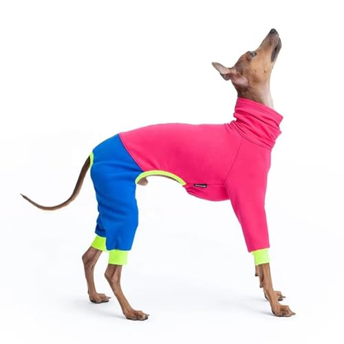 Dünner Winter-Einteiler für Hunde, weich, warm, Rollkragenpullover, dehnbare Kleidung für kleine, mittelgroße und große Hunde, Größe XL, Rosa Dünner Winter-Einteiler für Hunde, weich, warm, Rollkragenpullover, dehnbare Kleidung für kleine, mittelgroße und große Hunde, Größe XL, Rosa von BECHANMIG