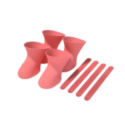 Hundeschuhe und Pfotenschutz für Winter-Schnee-Wandern, Welpen, rutschfest, wasserdicht, Gummi-Regenschuhe für kleine, mittelgroße Hunde, Größe XL (Rosa) von BECHANMIG