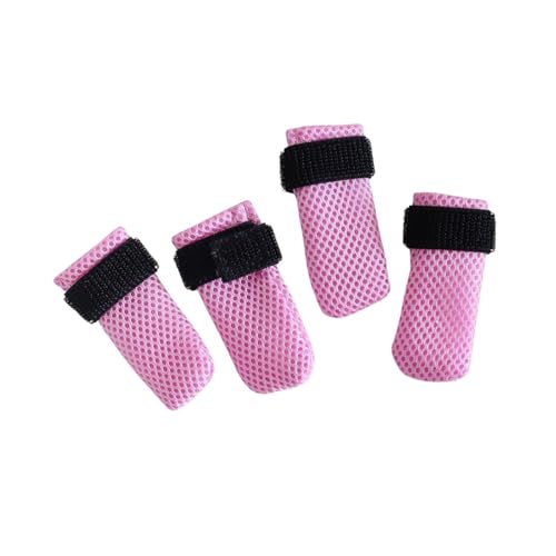 Katzenstiefel, Hundestiefel für verletzte Pfoten, atmungsaktives Netzgewebe, kratzfeste Krallenschutz, zum Schneiden von Nägeln, Größe L, Rosa Katzenstiefel, Hundestiefel für verletzte Pfoten, atmungsaktives Netzgewebe, kratzfeste Krallenschutz, zum Schneiden von Nägeln, Größe L, Rosa von BECHANMIG