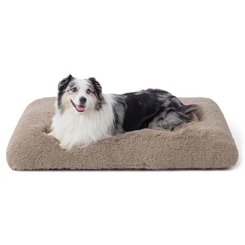 BEDSURE Flauschiges Hundebett für Große Hunde - 104x74x8 cm Waschbar, Rutschfeste Unterseite, Plüsch Hundekissen, Kamel BEDSURE Flauschiges Hundebett für Große Hunde - 104x74x8 cm Waschbar, Rutschfeste Unterseite, Plüsch Hundekissen, Kamel von BEDSURE