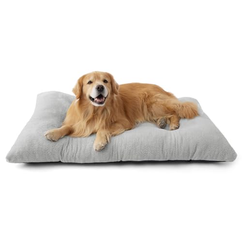 BEDSURE Hundebett Waschbar Extra Groß - XXL Hundekissen Bett Beruhigende Hundematratze mit Rutschfestem Boden, XL Hund Warmes Kissen für Große Haustiere, Hellgrau, 119x74x8cm BEDSURE Hundebett Waschbar Extra Groß - XXL Hundekissen Bett Beruhigende Hundematratze mit Rutschfestem Boden, XL Hund Warmes Kissen für Große Haustiere, Hellgrau, 119x74x8cm von BEDSURE