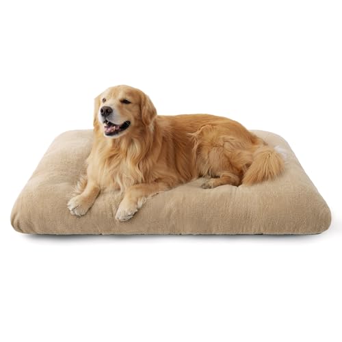 BEDSURE Hundebett Waschbar Extra Groß - XXL Hundekissen Bett Beruhigende Hundematratze mit Rutschfestem Boden, XL Hund Warmes Kissen für Große Haustiere, Kamel, 119x74x8cm BEDSURE Hundebett Waschbar Extra Groß - XXL Hundekissen Bett Beruhigende Hundematratze mit Rutschfestem Boden, XL Hund Warmes Kissen für Große Haustiere, Kamel, 119x74x8cm von BEDSURE