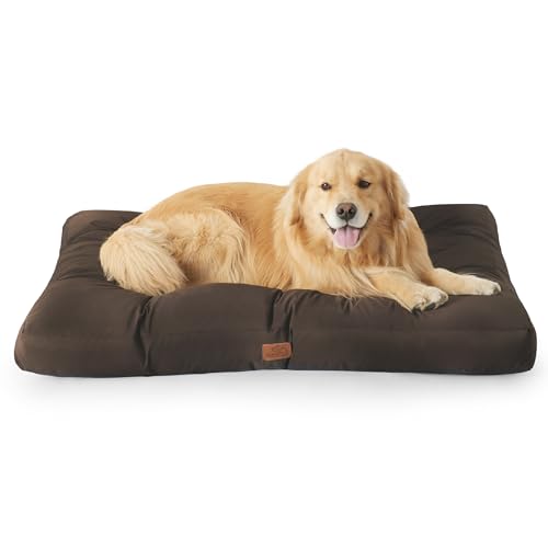 BEDSURE Hundekissen Grosse Hunde waschbar - 111x89cm hundematratze wasserdicht XXL für große, mittelgroße Hunde Outdoor gepolstert Hundematte braun in 10cm Höhe BEDSURE Hundekissen Grosse Hunde waschbar - 111x89cm hundematratze wasserdicht XXL für große, mittelgroße Hunde Outdoor gepolstert Hundematte braun in 10cm Höhe von BEDSURE