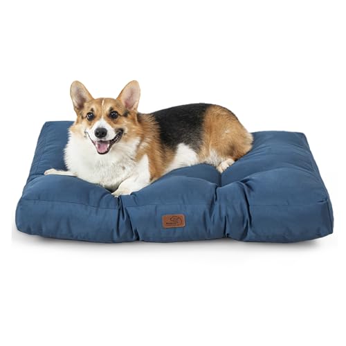BEDSURE Hundekissen kleine Hunde waschbar - 76x50cm Hundebett wasserdicht M für kleine, mittelgroße Hunde gepolstert Hundematte Dunkles blau in 10cm Höhe BEDSURE Hundekissen kleine Hunde waschbar - 76x50cm Hundebett wasserdicht M für kleine, mittelgroße Hunde gepolstert Hundematte Dunkles blau in 10cm Höhe von BEDSURE