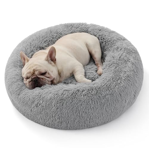 BEDSURE Katzenbett waschbar Flauschiges Hundebett - Ø 70 cm Katzenschlafplatz für Katzen und Hunde, plüsch Katzenkissen rund Kuschelbett, Hellgrau BEDSURE Katzenbett waschbar Flauschiges Hundebett - Ø 70 cm Katzenschlafplatz für Katzen und Hunde, plüsch Katzenkissen rund Kuschelbett, Hellgrau von BEDSURE