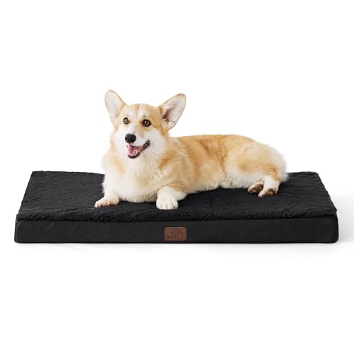 BEDSURE orthopädisches Hundebett mittelgroße Hunde - 89x56x7.6cm Hundekissen flauschig Hundematte waschbar Hundematratze in schwarz für mittelgroße Hunde BEDSURE orthopädisches Hundebett mittelgroße Hunde - 89x56x7.6cm Hundekissen flauschig Hundematte waschbar Hundematratze in schwarz für mittelgroße Hunde von BEDSURE