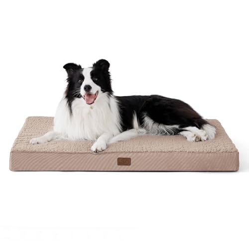BEDSURE orthopädisches Hundebett mittelgroße Hunde - 91x69x7.6cm Hundekissen flauschig Hundematte waschbar Hundematratze für mittelgroße Hunde, Hellbraun BEDSURE orthopädisches Hundebett mittelgroße Hunde - 91x69x7.6cm Hundekissen flauschig Hundematte waschbar Hundematratze für mittelgroße Hunde, Hellbraun von BEDSURE