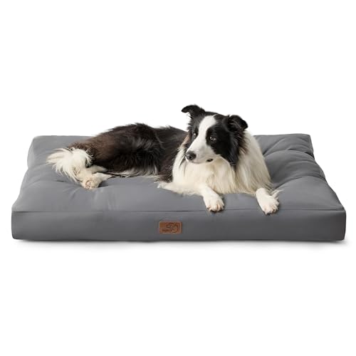BEDSURE Wasserdichtes Hundebett große Waschbar - 91x68 cm hundematratze kühlmatte L für Hunde, Outdoor gepolstert Hundematte dunkelgrau in 10cm Höhe, selbstkühlend Grosse XL Hundekissen für Sommer BEDSURE Wasserdichtes Hundebett große Waschbar - 91x68 cm hundematratze kühlmatte L für Hunde, Outdoor gepolstert Hundematte dunkelgrau in 10cm Höhe, selbstkühlend Grosse XL Hundekissen für Sommer von BEDSURE