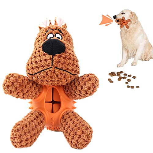 BEE&FLOWER Hund Puzzle Spielzeug für Langeweile für mittelgroße Hunde, Gefülltes Weiches Welpen Hund Gehirn Stimulierendes Spielzeug, LeckerliSpender Spielzeug für Hunde zum Reinigen der Zähne von BEE&FLOWER