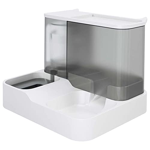 BEEOFICEPENG Automatischer Futterspender für Haustiere, 2-in-1 Futter- und Wassernapf-Set, automatischer Wasserbrunnen und Futterspender von BEEOFICEPENG