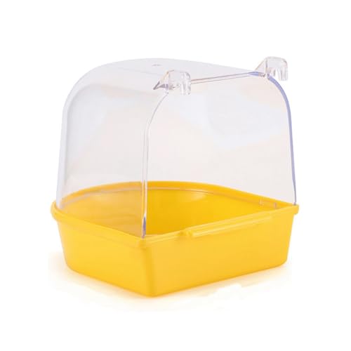BEEOFICEPENG Papageien-Hängebadewanne, Kanarienkäfig-Zubehör, Haustier-Badebox, Papageien-Wasserduschschüssel, Vogelkäfig C von BEEOFICEPENG