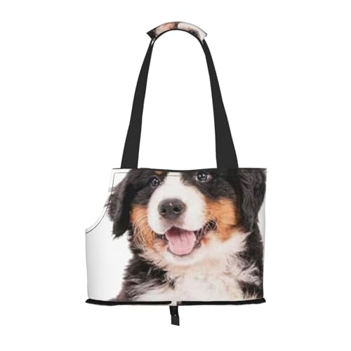 Tragetasche für Haustiere, tragbare Reise-Hundehandtasche mit Sicherheits-Metallschnalle für U-Bahn-Wanderungen, Berner Sennenhund von BEEOFICEPENG