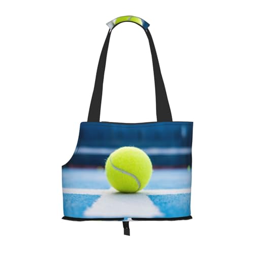 Tragetasche für Haustiere, tragbare Reise-Hundehandtasche mit Sicherheits-Metallschnalle für U-Bahn-Wanderungen, Tennisball-Malerei Tragetasche für Haustiere, tragbare Reise-Hundehandtasche mit Sicherheits-Metallschnalle für U-Bahn-Wanderungen, Tennisball-Malerei von BEEOFICEPENG