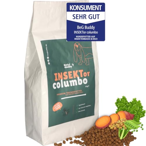 BeG Buddy Insektenfutter für Hunde, getreidefrei, Insekten Hundefutter, für Allergiker Hund - Trockenfutter Insekten Hund - [4 kg] von BeG Buddy